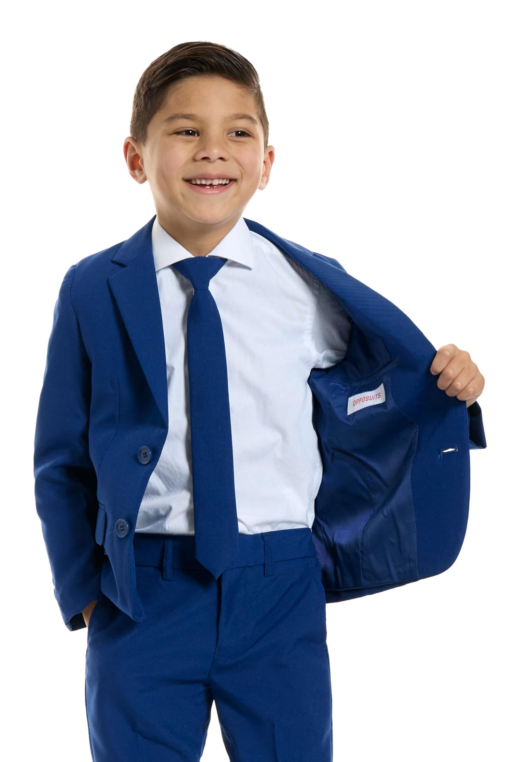 OppoSuits Men Suit Juego de Pantalones de Traje de Negocios Niños
