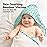 KeaBabies Hooded Baby Towel for Newborn - Viscose Derived from Bamboo Large Baby Bath Towels with Hood for Boys, Girls, Toddler, Extra Absorbent & Soft Newborn Bath Essentials (Melon Beat, Regular)