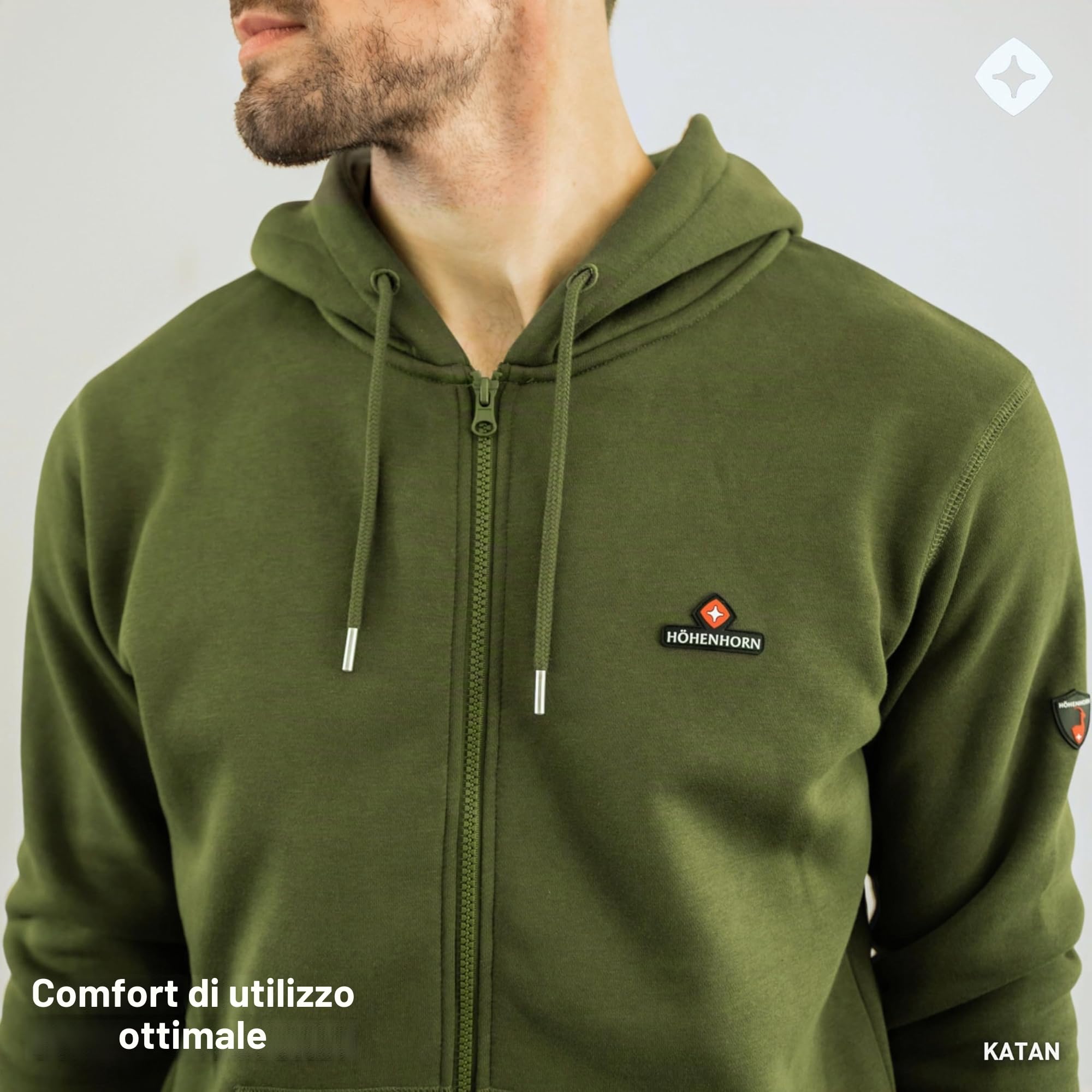 Höhenhorn - Felpa con cappuccio da uomo