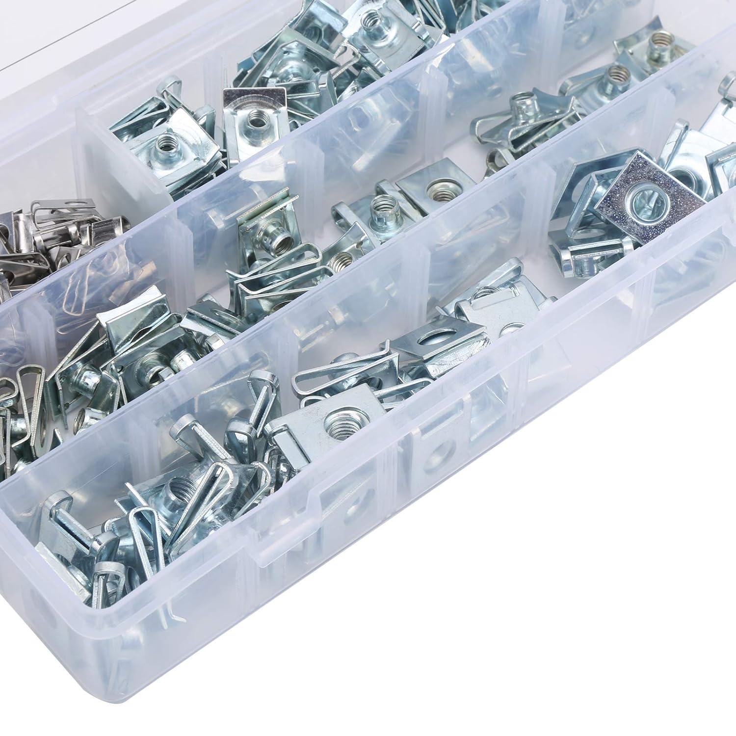 Stainless Steel U Type Clips Nut Assortment, Provides Strong Anti, Ideal for Car, Motorcycle with Primary Color Zinc Plating Blue White Color