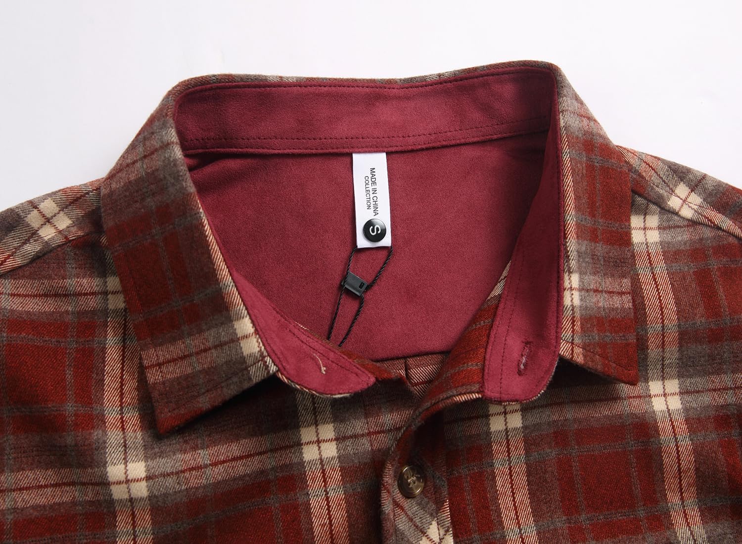 Premium Flannel Shirt for Men, Brushed Utility Casual Plaid Shirt, Button-Down Long Sleeve with Pockets - Image 4