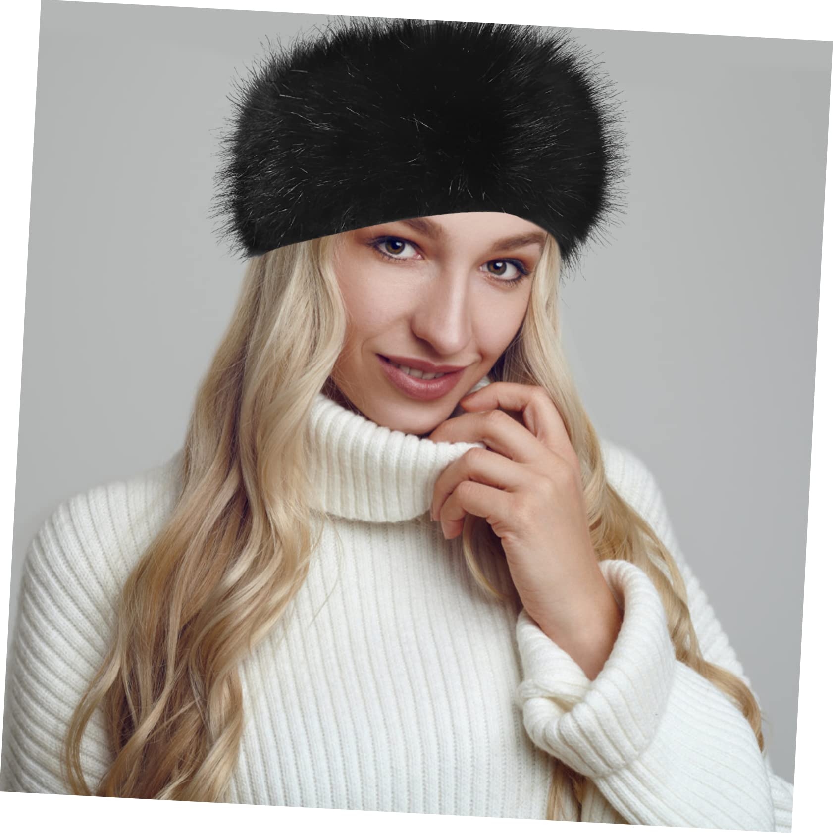 5pièces Bandeau Fausse Pour Femmes Accessoire Capillaire Chaud Et Élégant Parfait Pour Hiver Sorties