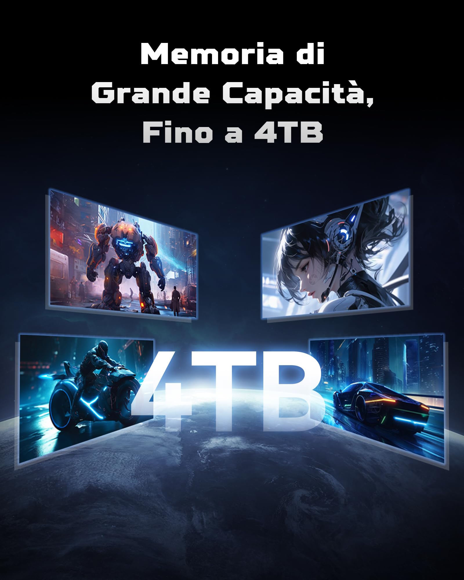 Acer Predator GM6 2TB M.2 NVMe SSD PCIe 4.0 - Velocità di lettura fino a 7200 MB/s - Disco interno professionale - Memoria per il gioco compatibile con PC, laptop e PS5