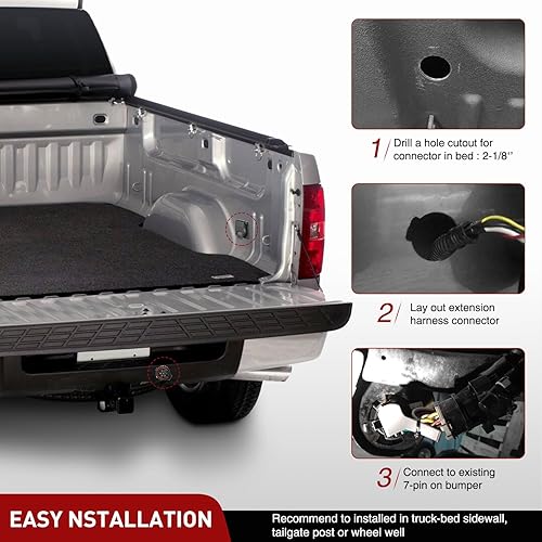 Vista 80 de Nilight Doble salida lateral del vehículo 7 vías RV Blade y 4Way Flat cableado arnés Multi remolque 4Pin a 7Pin adaptador eléctrico para vehículos