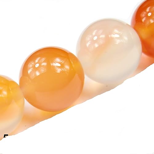 Cuentas de piedras preciosas para hacer joyas, se venden por bolsa con 5 hebras en el interior., Cornalina naranja, 6MM