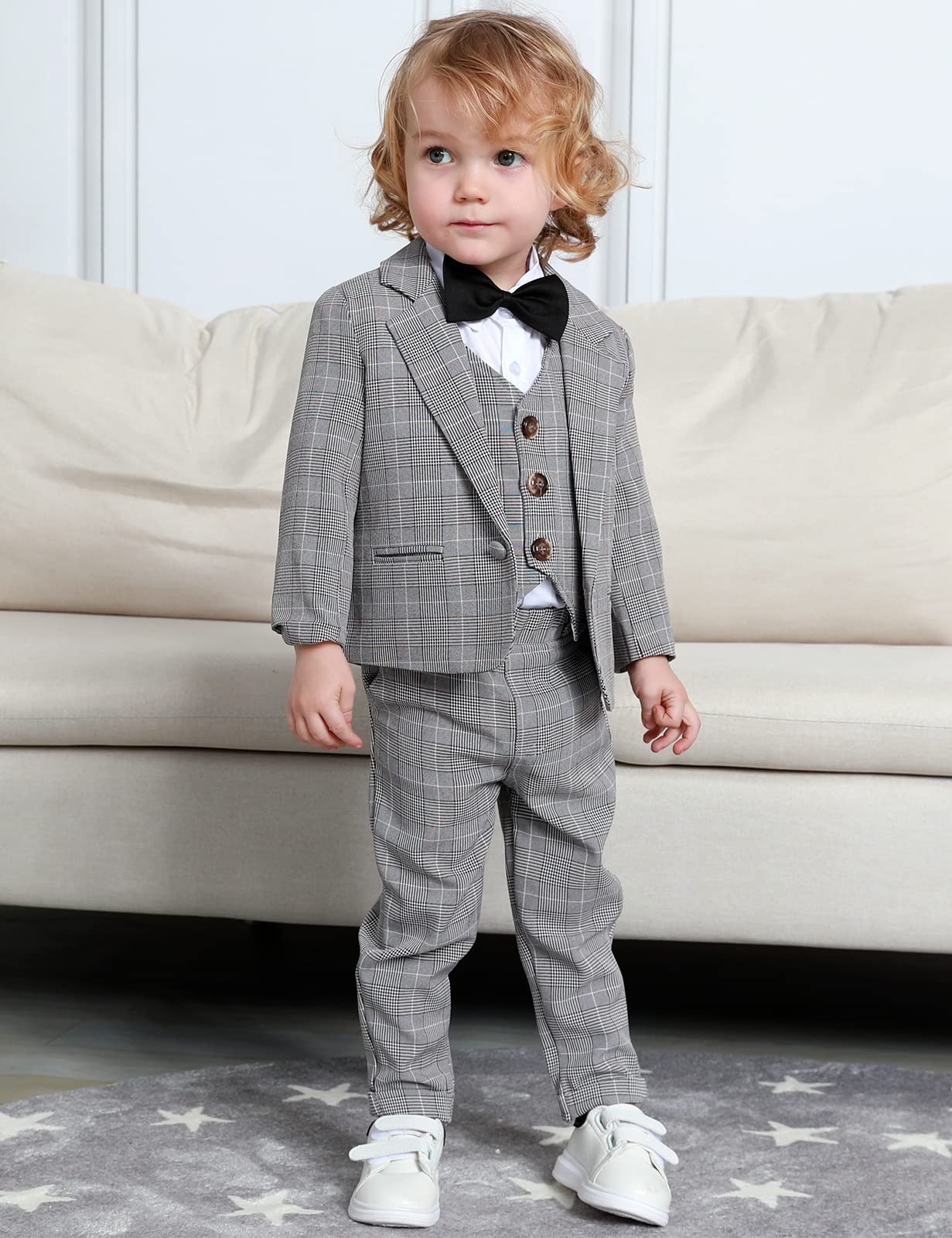 mintgreen Bambino Ragazzo Formale Matrimonio Abiti Battesimo Smoking Blazer Abbigliamento 5PCS Set