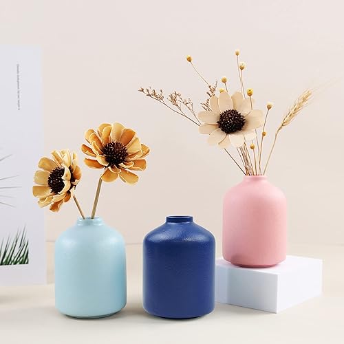 Miniatura 5 de Jarrón de cerámica para decoración del hogar, florero de cerámica, florero seco, decoración de sala de estar, arreglo floral, accesorios de disparo,