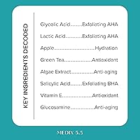 Vista 4 de Medix 10% Ácido Glicólico + Ácido Láctico Gel Exfoliante para Dejar en el Cuerpo Suero Exfoliante AHA para Cuerpo y Cara Refina + Suaviza la Piel