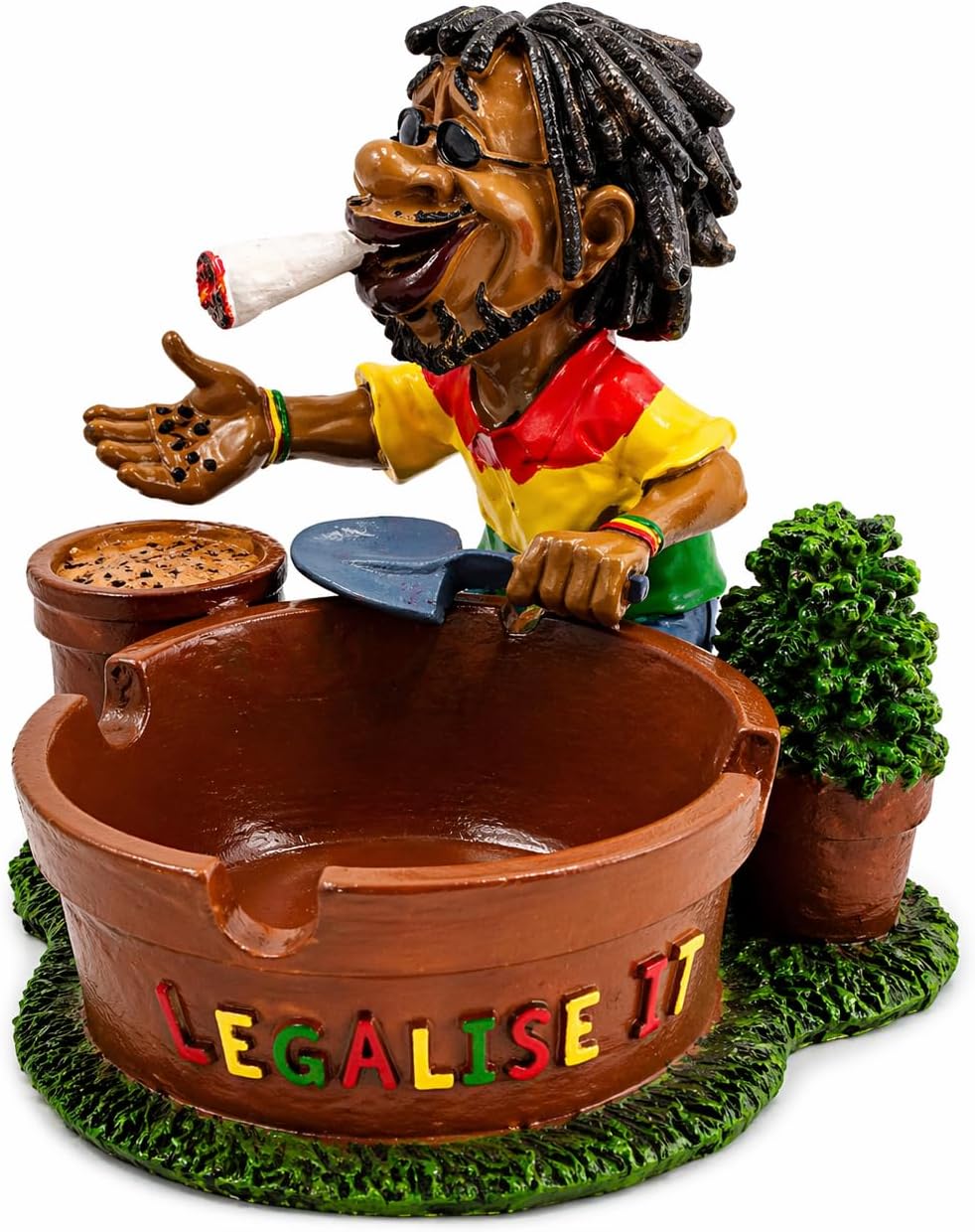 Cool Jamaican Man Holding Cigarette Ashtray #2