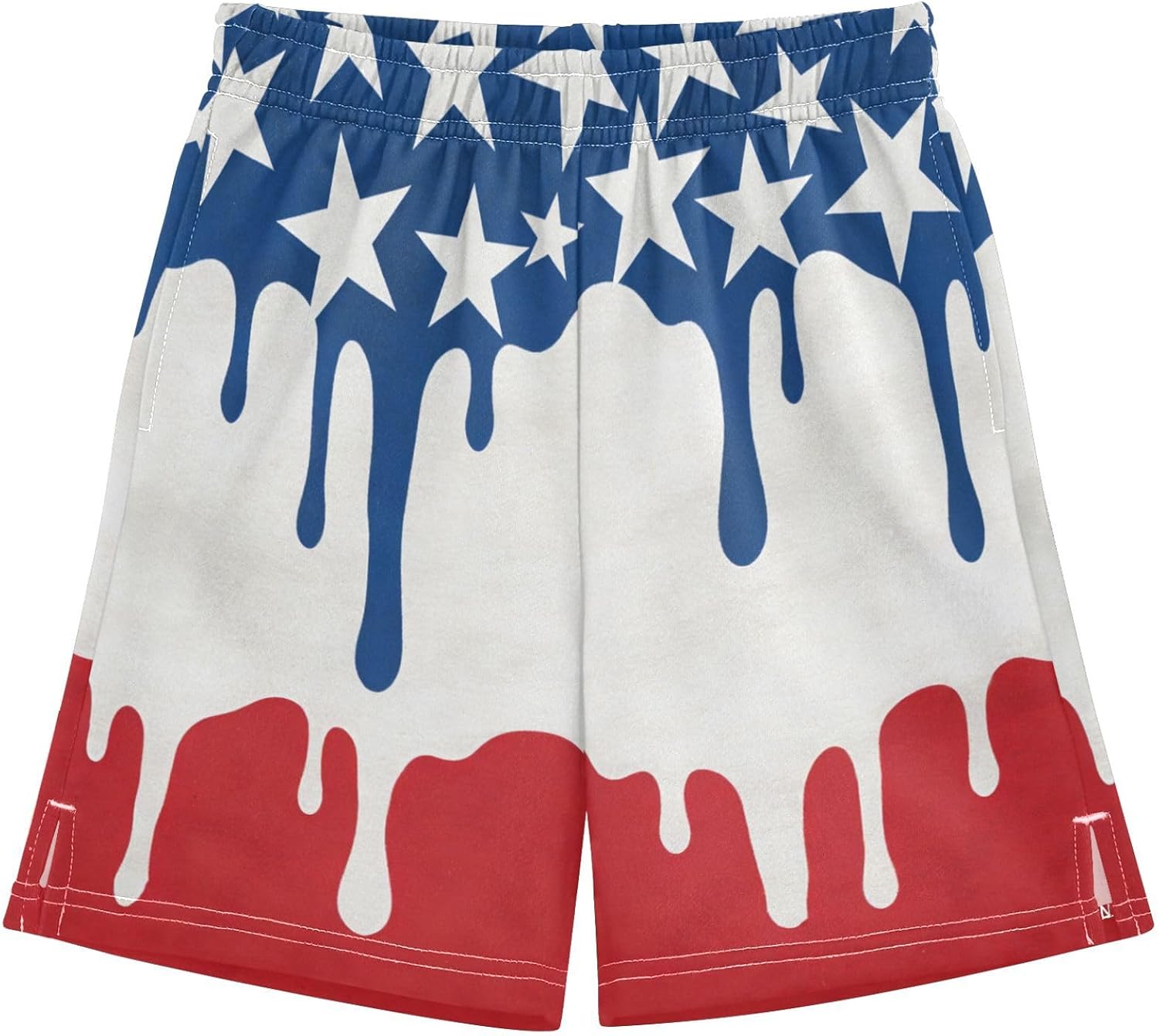 Boys Athletic Shorts Basketball Shorts Melting Ice Cream Teens Hiking Gym Shorts with Pocket for Outdoor Activity 7-15 Y