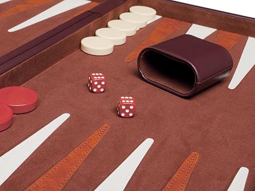 Miniatura 5 de Set de torneo de Backgammon 21 pulgadas. Juegos clásicos de Backgammon color café de Middleton.