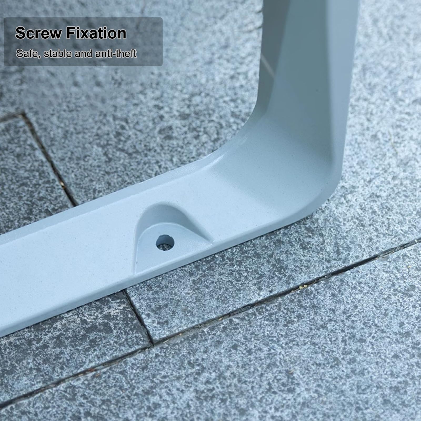 Panchina da Esterno for Esterni in Legno con Gambe in Alluminio Pressofuso, Mobili for Sedie da Portico da Patio, Design a Doghe con Schienale for Prato, Balcone, Cortile(White,59*22*31in)