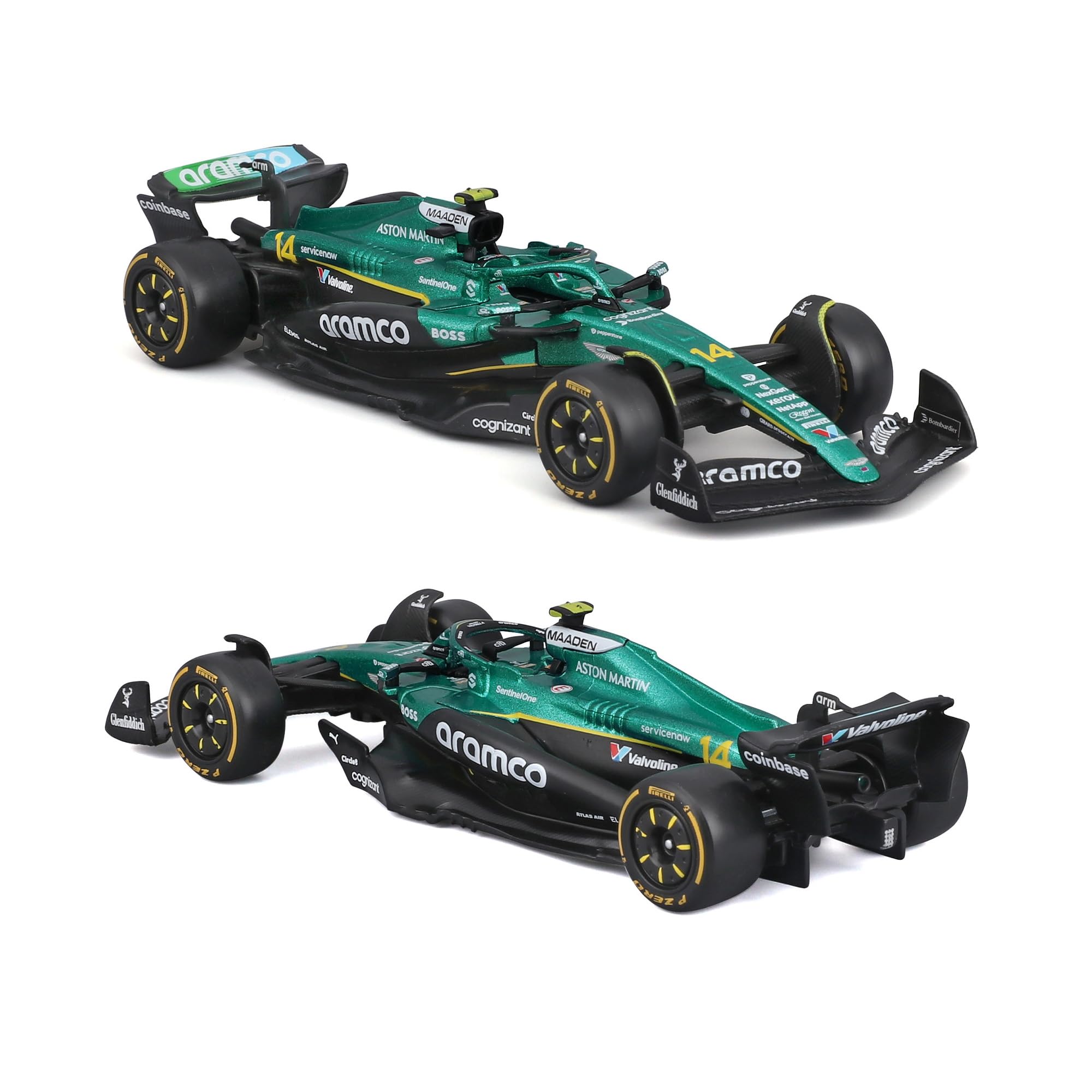 Bburago - F1 Aston Martin AMR25 Fórmula 1 2025#14 Alonso, Modelo de Coche diecast a Escala 1:43, réplica Oficial de Aston Martin, Detalles realistas, Edad Recomendada 3+ años - 5