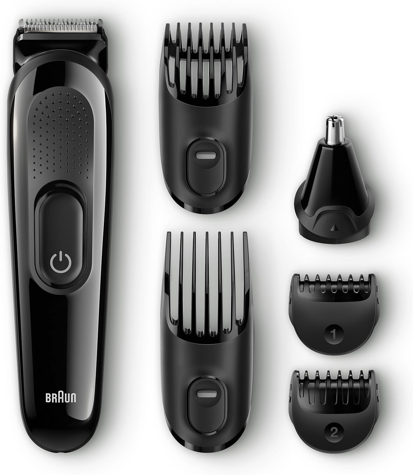 Braun MGK3020 Multi Grooming Kit - 6-in-one beard and hair trimming kit - with nose trimmer attachment - Ships with a UK 2 pin plug
