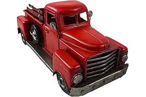 Berfutall 11-Inch Classic Metal Red Truck Decor