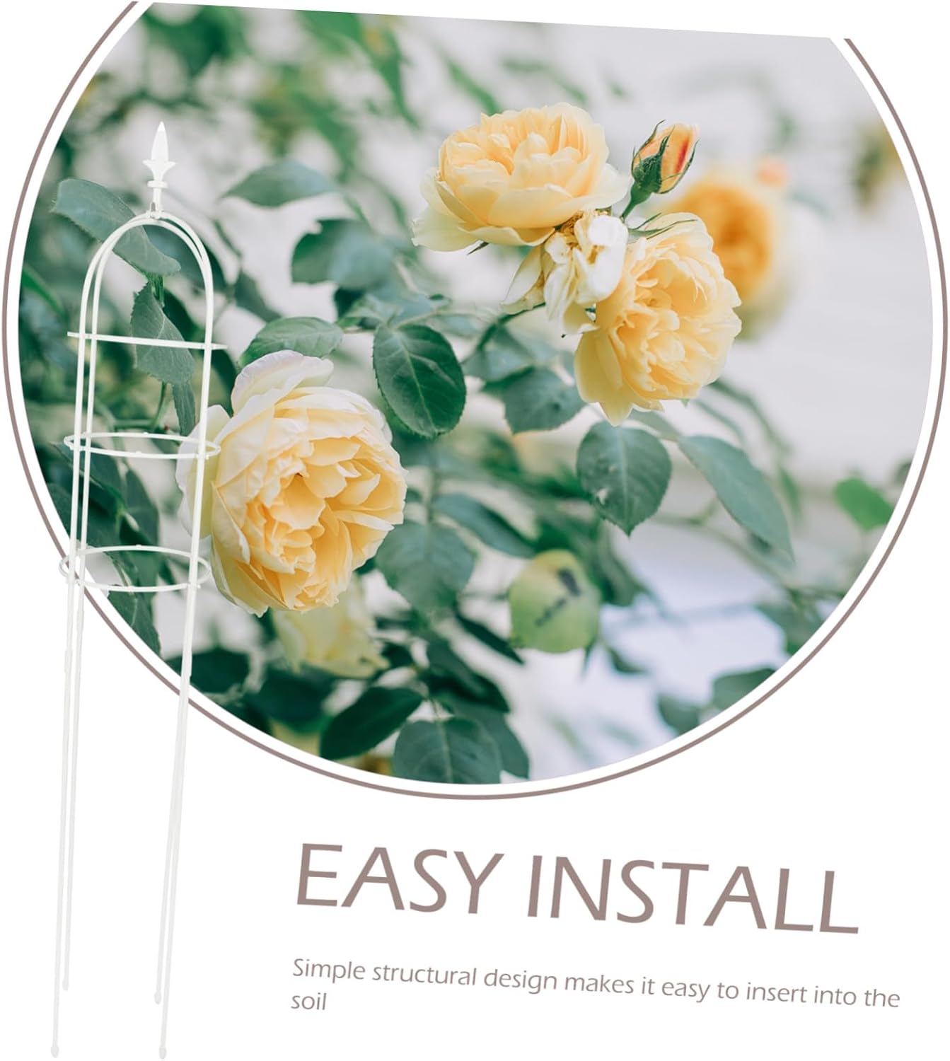 Metal Garden Trellis Climbing Plant Support Rack High Sturdy Plant Stake for Outdoor Flower Pots Balcony Vine Obelisk Scaffold for Roses Clematis