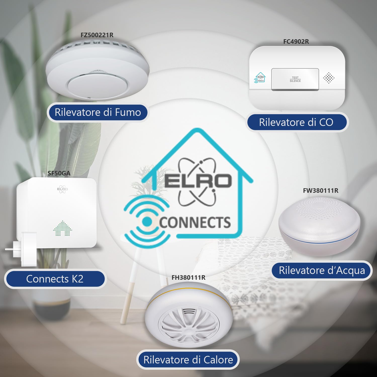 ELRO FC4902R | Rilevatore di Monossido di Carbonio Collegabile Wireless | Sensore da 10 Anni | Conforme alla Normativa Europea EN50291 | Bianco | 1 pezzo