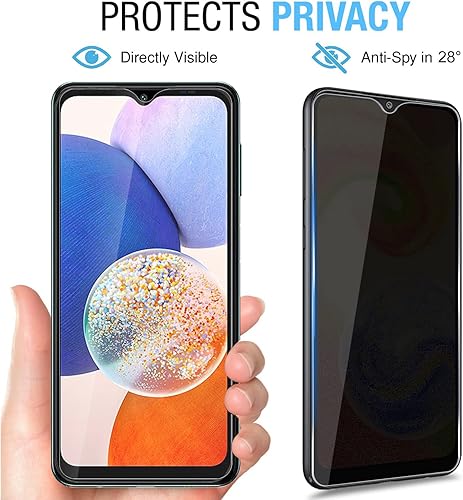 Miniatura 2 de 2+2 Protector de pantalla de privacidad de cobertura completa para Galaxy A14 5G4G (2 paquetes) + protector de lente de cámara (2 paquetes),