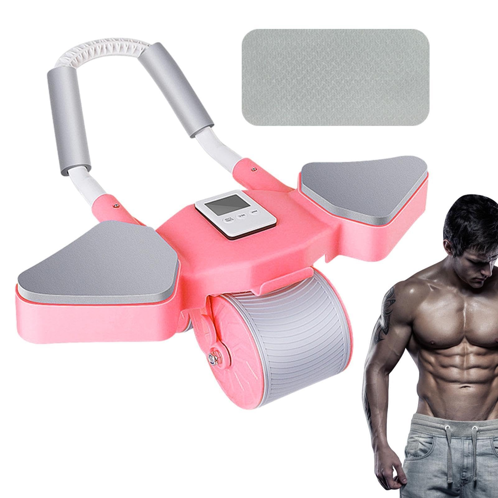 Rullo addominale con supporto per gomiti, rullo per addominali con supporto per le braccia, ruota per fitness e allenamento addominali, ruota per esercizi addominali con supporto, presa comoda