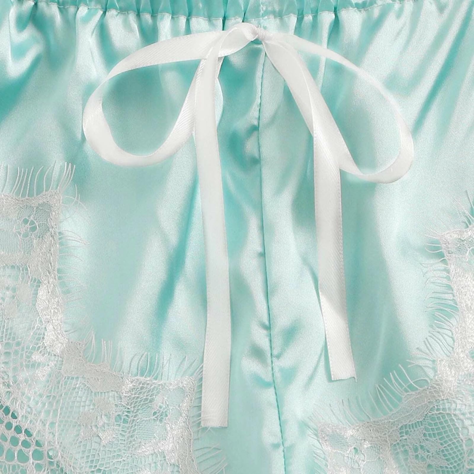 RWRAPS Lingerie Sexy per Donna Taglie Forti Set da Due Pezzi Sexy con Fascia in Pizzo e Reggicalze da Donna Azzurro (Azzurro M)