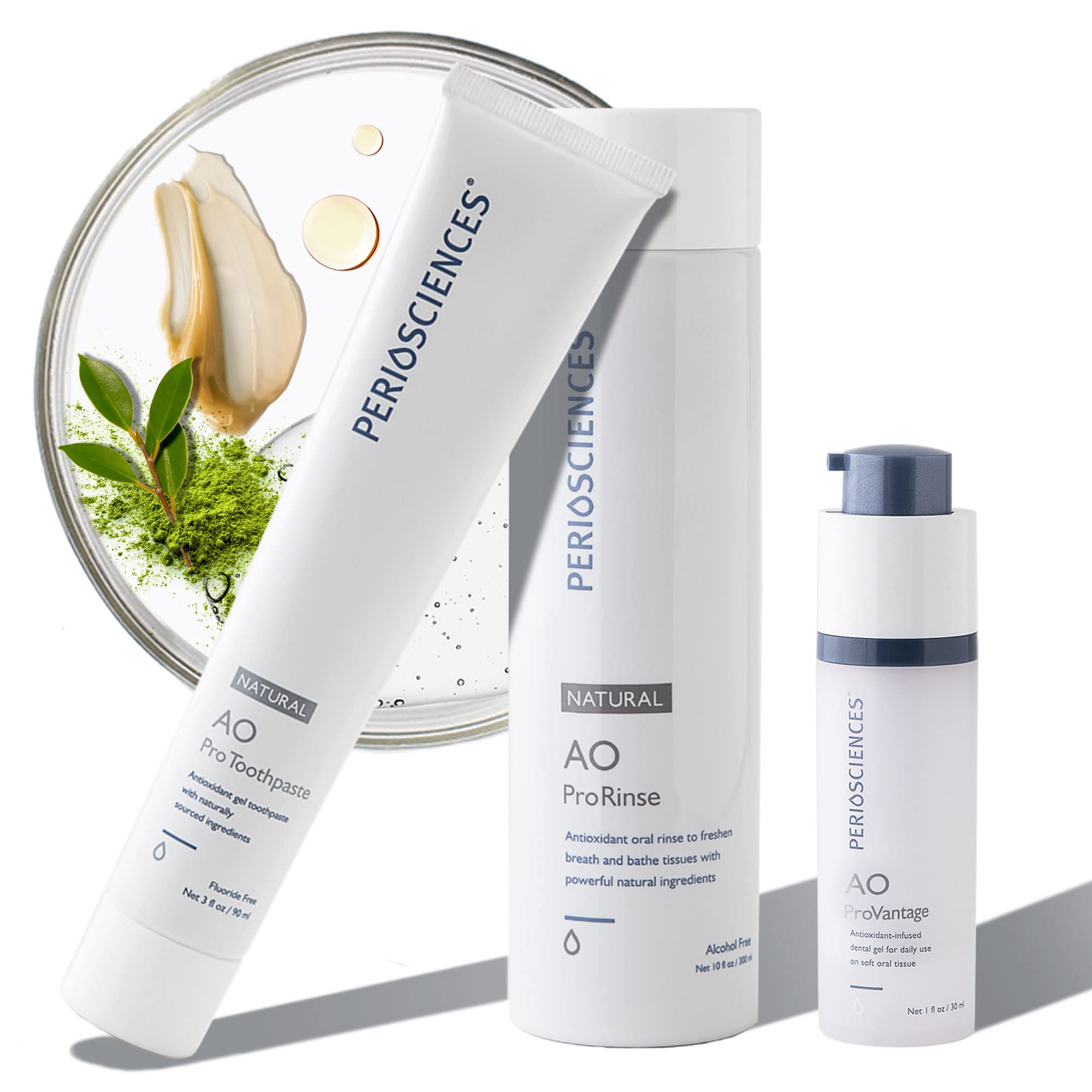 PerioSciences Natural Oral Care Kit - Toothpaste, Mouthwash, Gel