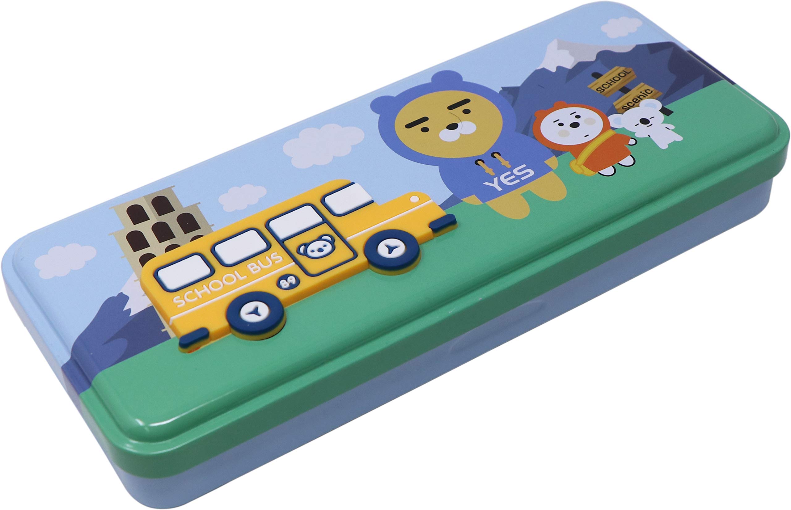 Buy QIPS by HMI School Bus Art Metal Pencil Box with Multi Level