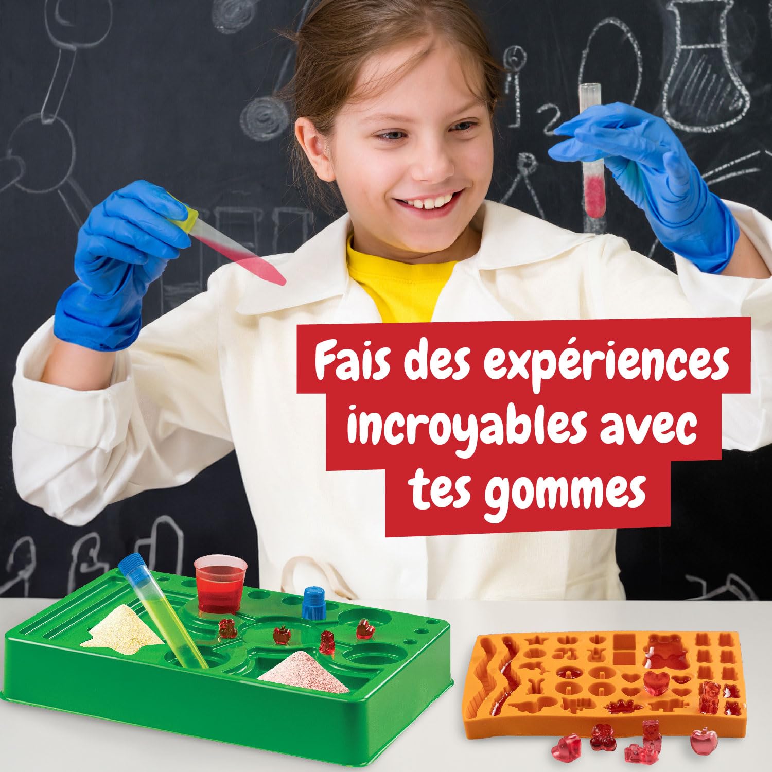 Science4you Atelier des Bonbons Gélifiés pour Enfants - Fabrication de Bonbons Gélifiés en 19 Formes, Boîte Cadeau Sucrée 7+