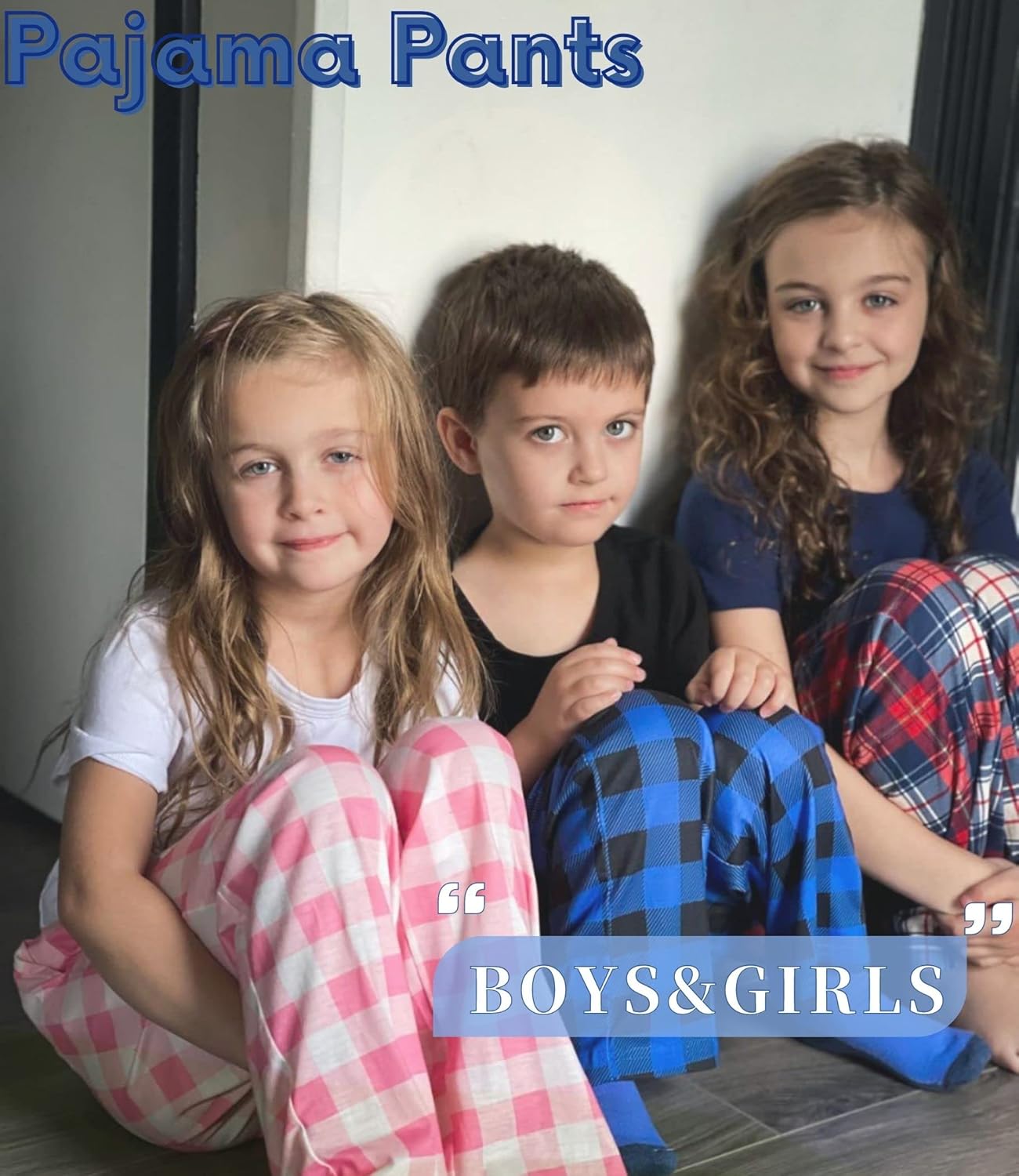 Ekouaer Boys Pajama Pants Long Sleep Soft Elastic Waist Bottoms Plaid Lounge With 2 Pockets 4-14 Years - Image 5