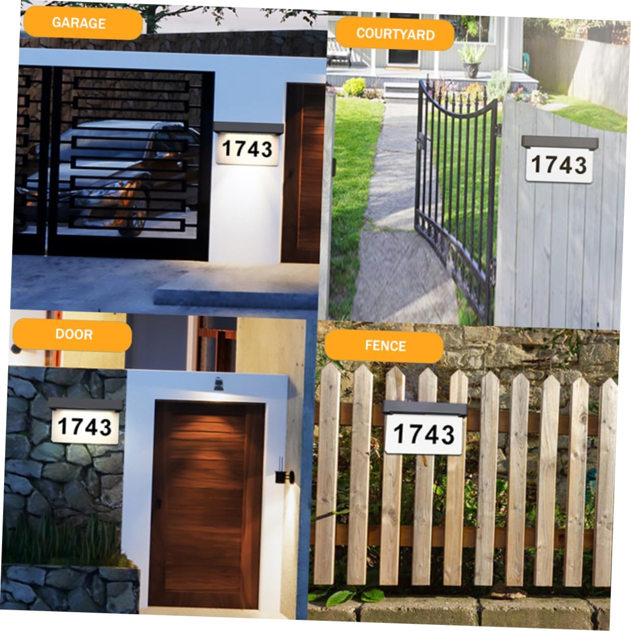 Professional Led Lighting Door Sign Indicator Light Solar Address Sign Outdoor Light