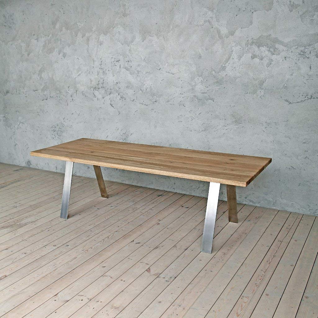 CosyWood Albert Natural Oak Dining Table With A-shaped Legs