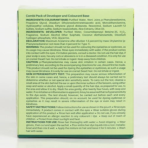 Miniatura 27 de Hair - Champú de color para el cabello (0.4 fl oz x 6 bolsitas) Tinte permanente natural sin amoníaco para hombres y mujeres 5 minutos de tinte