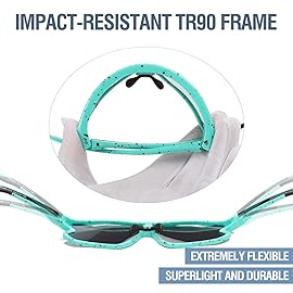 DUCO Kids Sunglasses Youth Baseball Sun Glasses Lightweight TR90 Frame UV400 Sports Cycling Shades for Boys Girls DK268