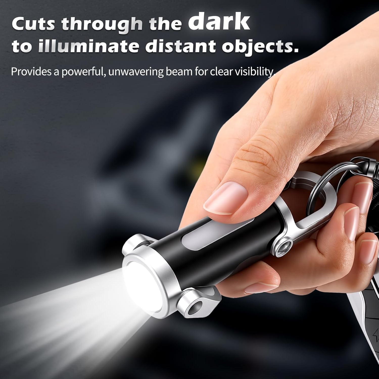 Portable Rechargeable Bright Keychain Flashlight, Mini Keychain Flashlight with 7 Light Modes, Set with Type-C Port, for Outdoor Emergency, Camping, Hiking, Home Use (6pcs)