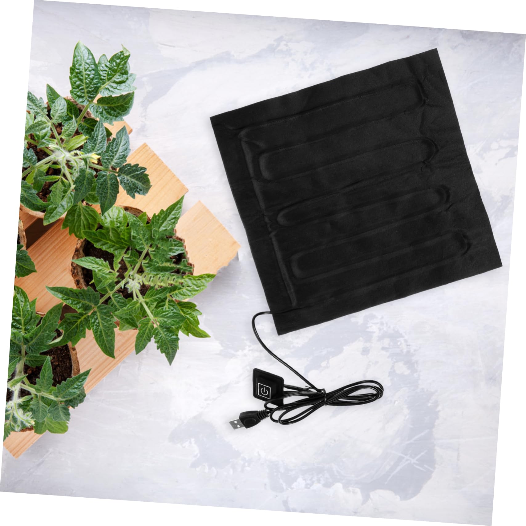 POPETPOP 5 Pz Tappetino Riscaldante Per Piantine Tappetino Riscaldante Per Piante Termoforo Fai Da Te Termoforo Per Piante Pianta Più Calda Riscaldatore Dell'impianto Più Caldo Stoffa Black