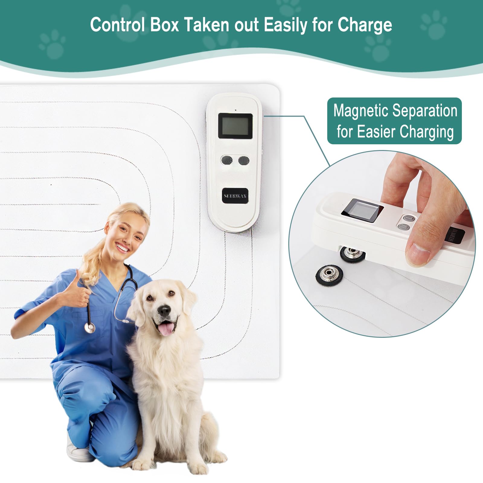 Tapete Choque Seerway Para Pets - 3 Modos | Com Testador | Treinamento Cães E Gatos