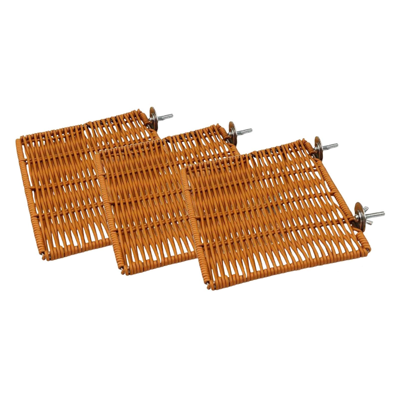 Paquete de 3 Perchas para Pájaros, Soportes Portátiles para Jaulas, Artículos Multiusos para Mascotas, Espaciosos, Fáciles de Instalar, Ligeros, Ideal, 3 Piezas