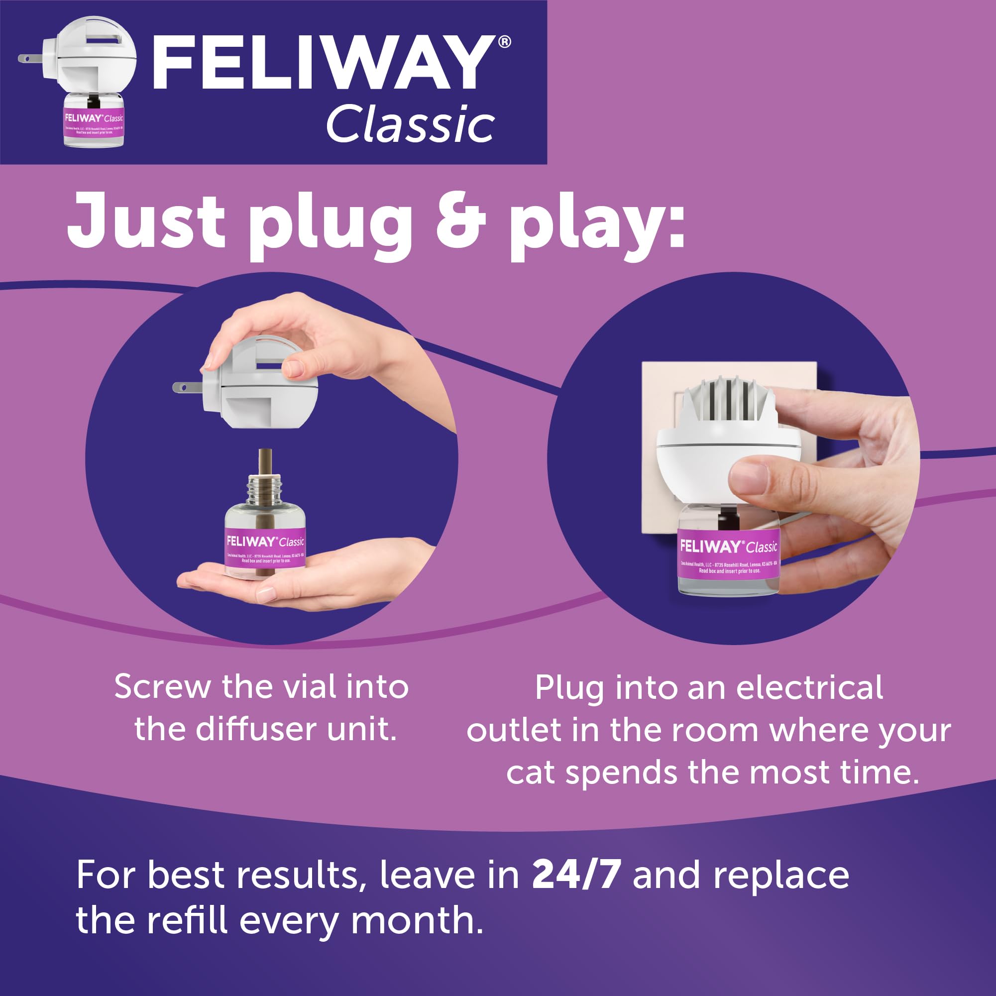 FELIWAY Classic 3 x 30 Day Cat Calming Refills for Pheromone Diffuser & Happy Snack Delicious Calming cat Treats (12-ct Chicken Flavor) - image 4