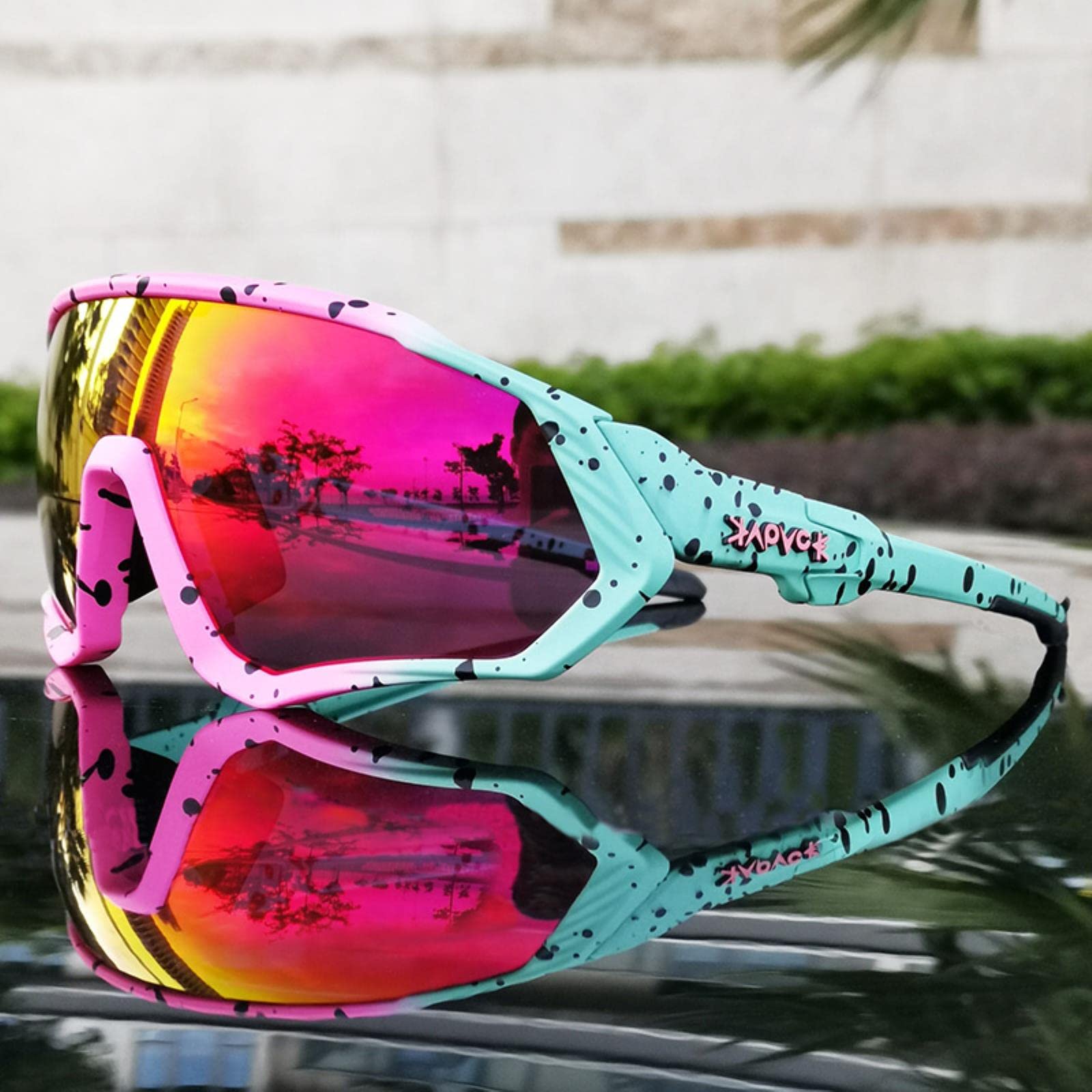 6 Soczewek Fotochromowych Polaryzacyjnych Okulary Rowerowe Męskie Damskie Sportowe Gogle MTB