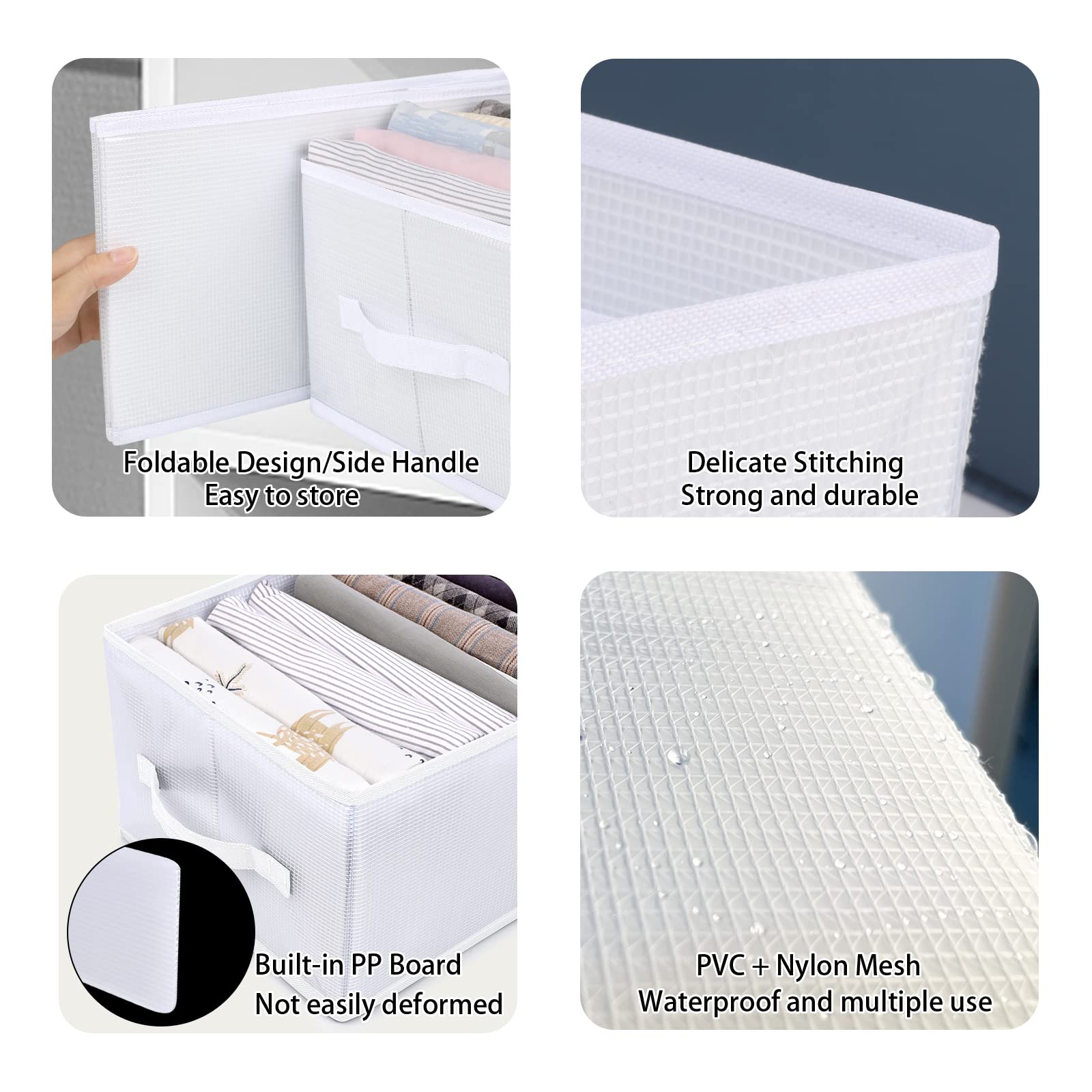 Organizador Armario Ropa 12 Rejillas Cajas Organizadoras Armarios 2 Piezas Plegable