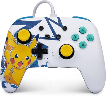 PowerA Enhanced Wired Controller for PowerA Nintendo Switch - Pikachu High Voltage, White/Black