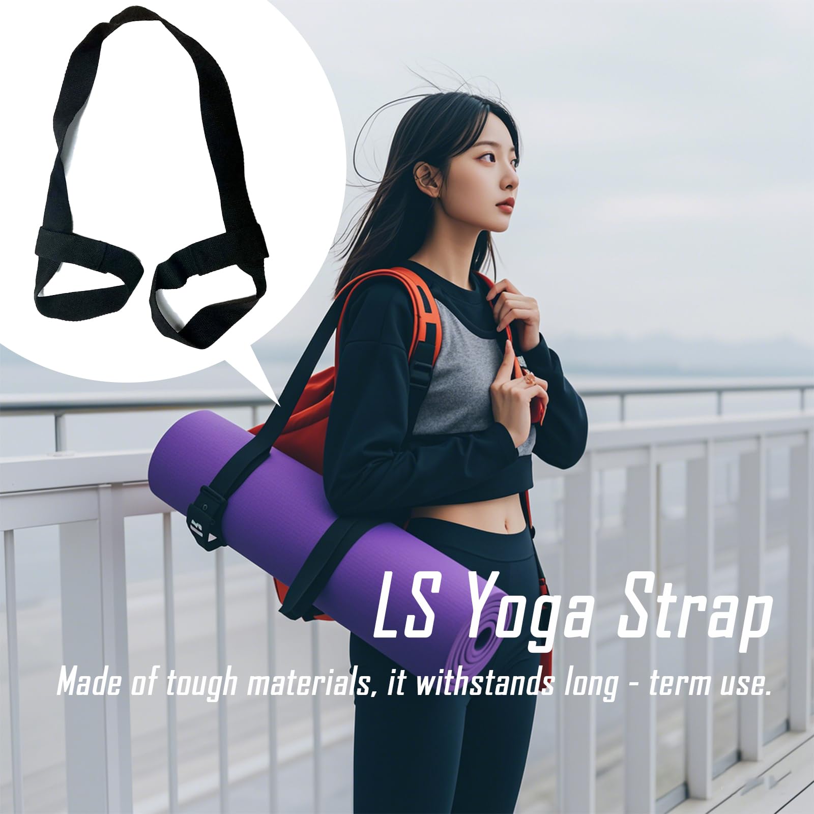 2 Stück Tragegurt Yogamatte,Verstellbare Yoga Gurt,Yogagurt,Baumwolle Yogamattenriemen Yogamatten Halteband,Strap,für Tragen,Verstauen und Organisieren von Gymnastikmatte,Sportmatte Aller Größen