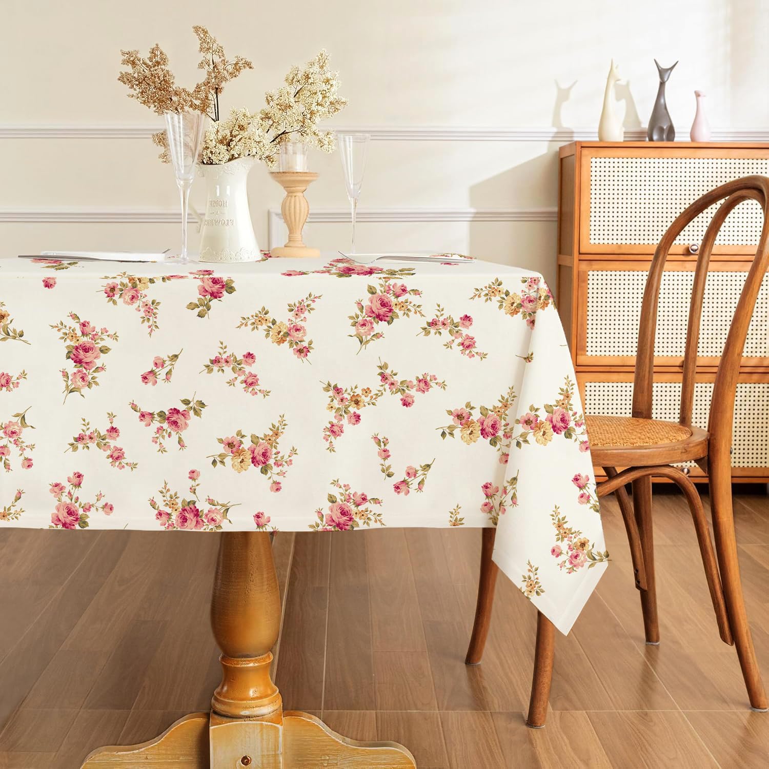 Tovaglia Floreale Rustica 132x182 Cm – Impermeabile E Antimacchia – Lavabile In Lavatrice