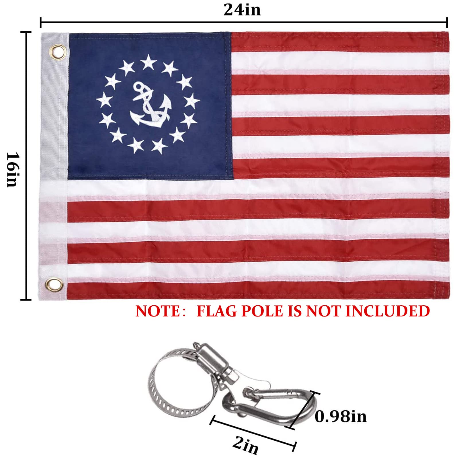 Amazon.com : Universal Boat Flag Marine 16