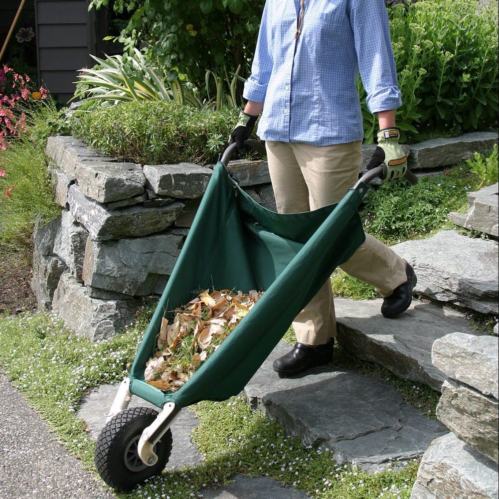 Allsop WheelEasy LE - Foldable Garden Cart (Wheelbarrow) with Easy Grip Handles