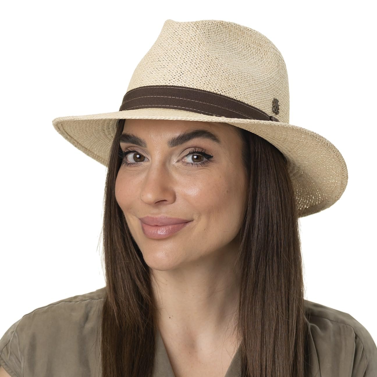 Mayser Sombrero Panamá Andrew Farmer Zechbauer Hombre - Made in The EU Sombreros de Paja Verano con Banda Grosgrain Primavera/Verano