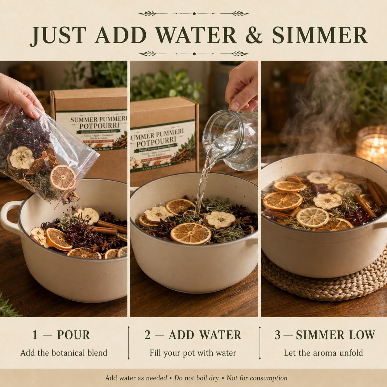Simmer Pot Potpourri, Dried Citrus & Spices, 6.3 oz