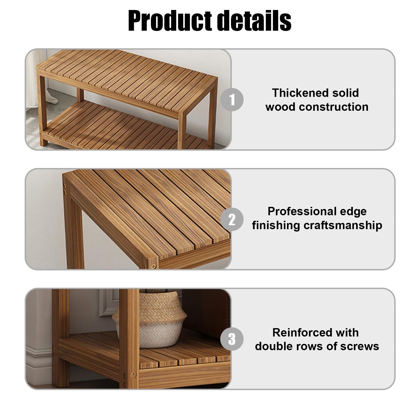 Soporte de madera for pecera con diseño reforzado de almacenamiento de