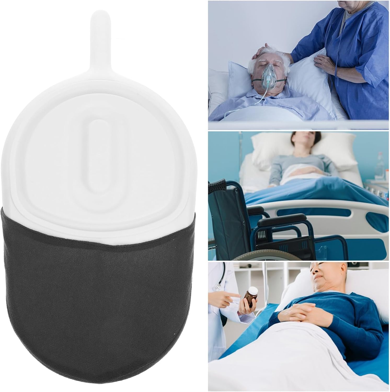 Portable Patient Bed Pan with Handle for Elderly and Disabled Lightweight Easy-Grip Urine Pot for Bedridden Use Travel-Friendly Household Chamber Pot for Home and Medical Care