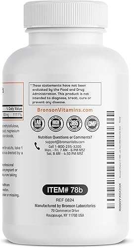 Miniatura 7 de Bronson Vitamina C 1000 mg de liberación sostenida de ácido ascórbico sin OMG, 250 tabletas