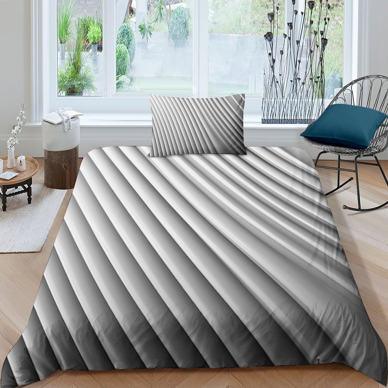 Parure de lit de luxe IOFEER en formes tridimensionnelles de qualité supérieure